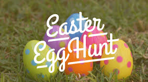 Children hunting for Easter eggs at St Peter's Church, Hever