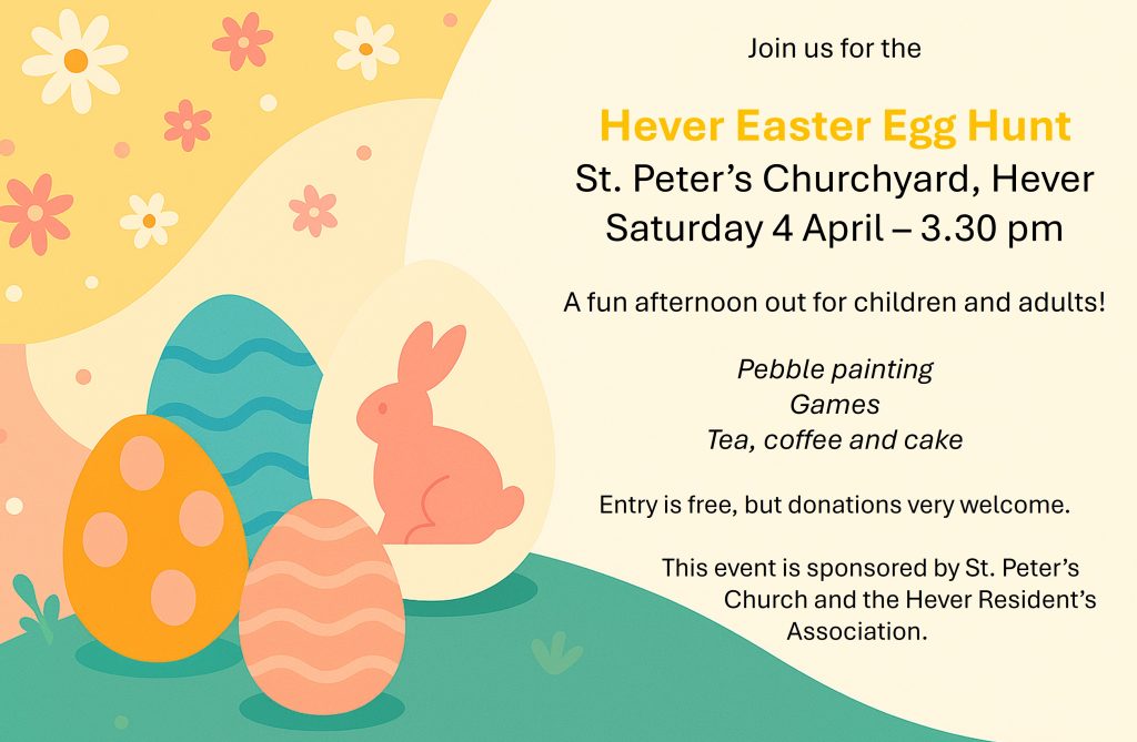 Hever Easter Egg Hunt 2026 event flyer