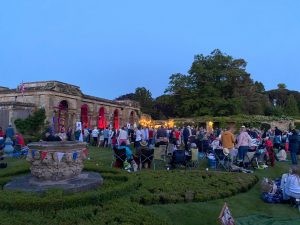 Crowds celebrating the Queen's Platinum Jubilee at Hever Castle